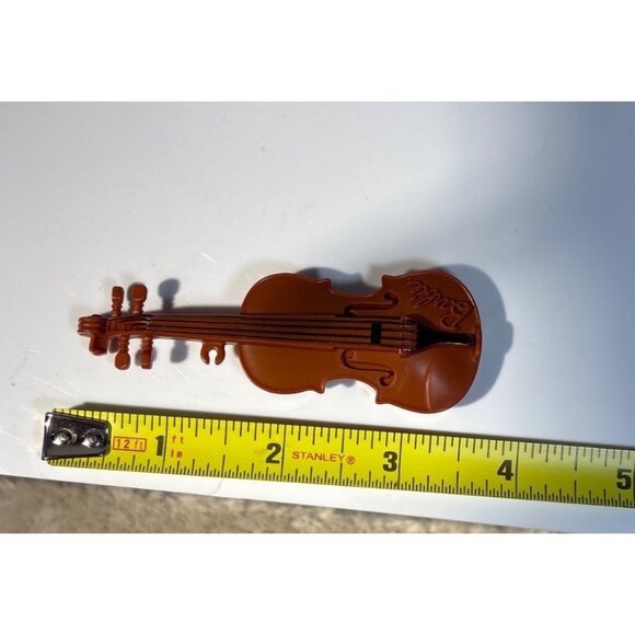 Barbie Miniature Violin Brown Plastic Doll Accessory - Picture 5 of 5